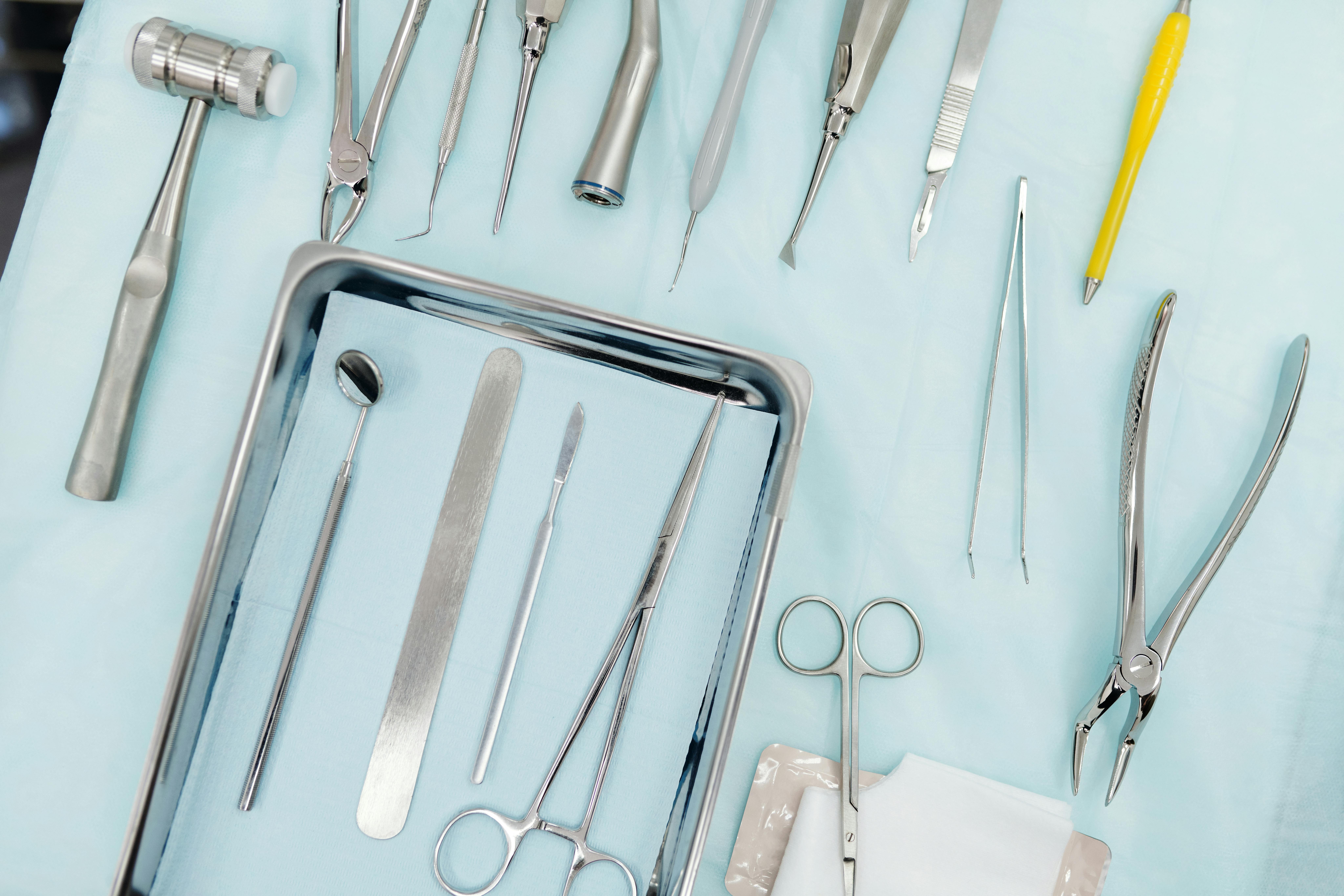 Professional dental instruments in our sterile facility